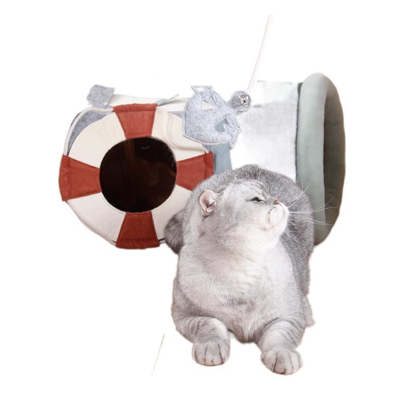 Litière Semi-Enfermée Pliable pour Chat