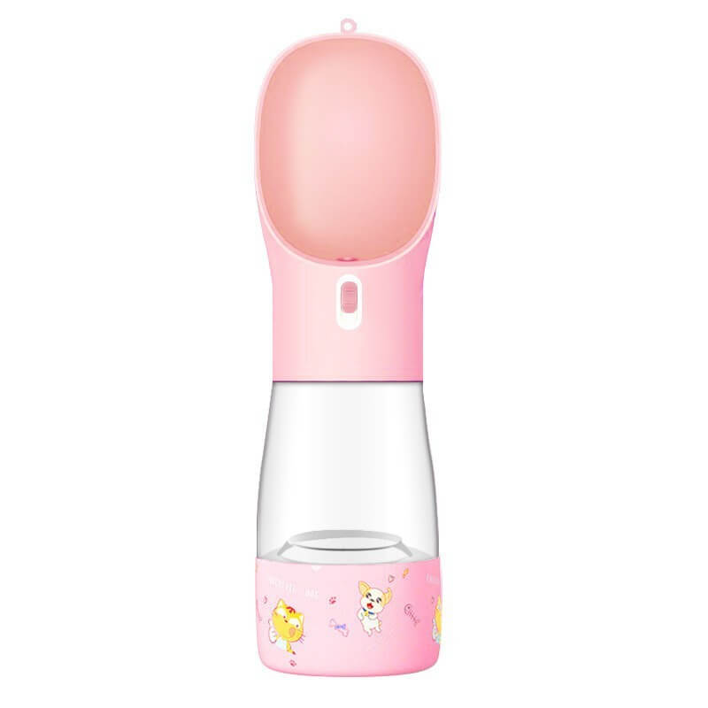 Bouteille d'eau portable pour chien, design mignon, pratique pour les promenades et voyages.