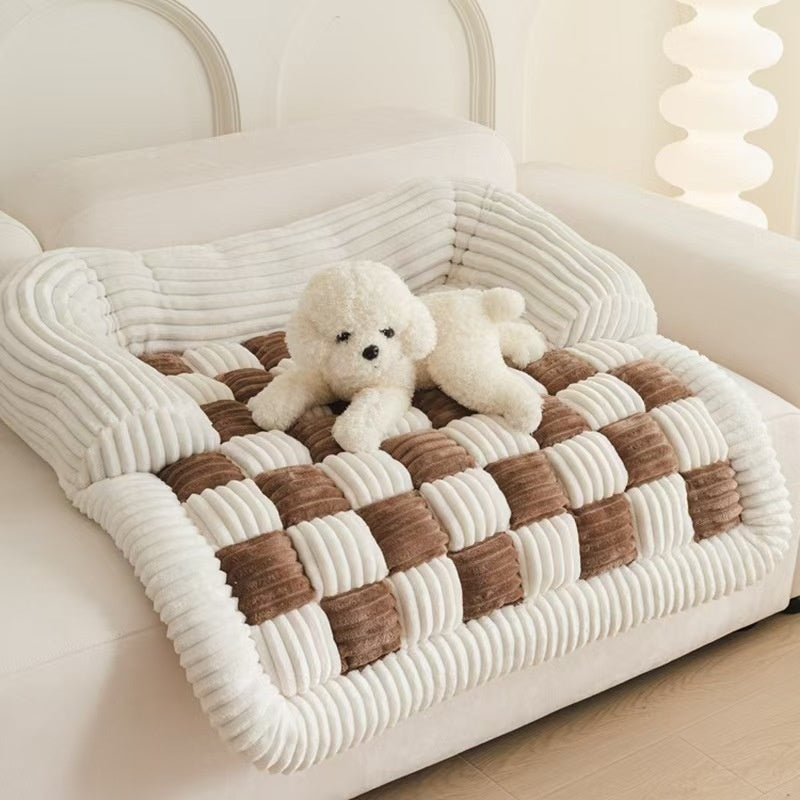 Tapis de Chenil Échequier pour Animaux - Confort Optimal
