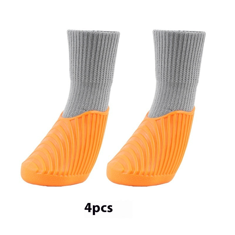Chaussures de sport extérieures pour animaux avec semelles antidérapantes, 4 pièces, en caoutchouc durable et résistant.