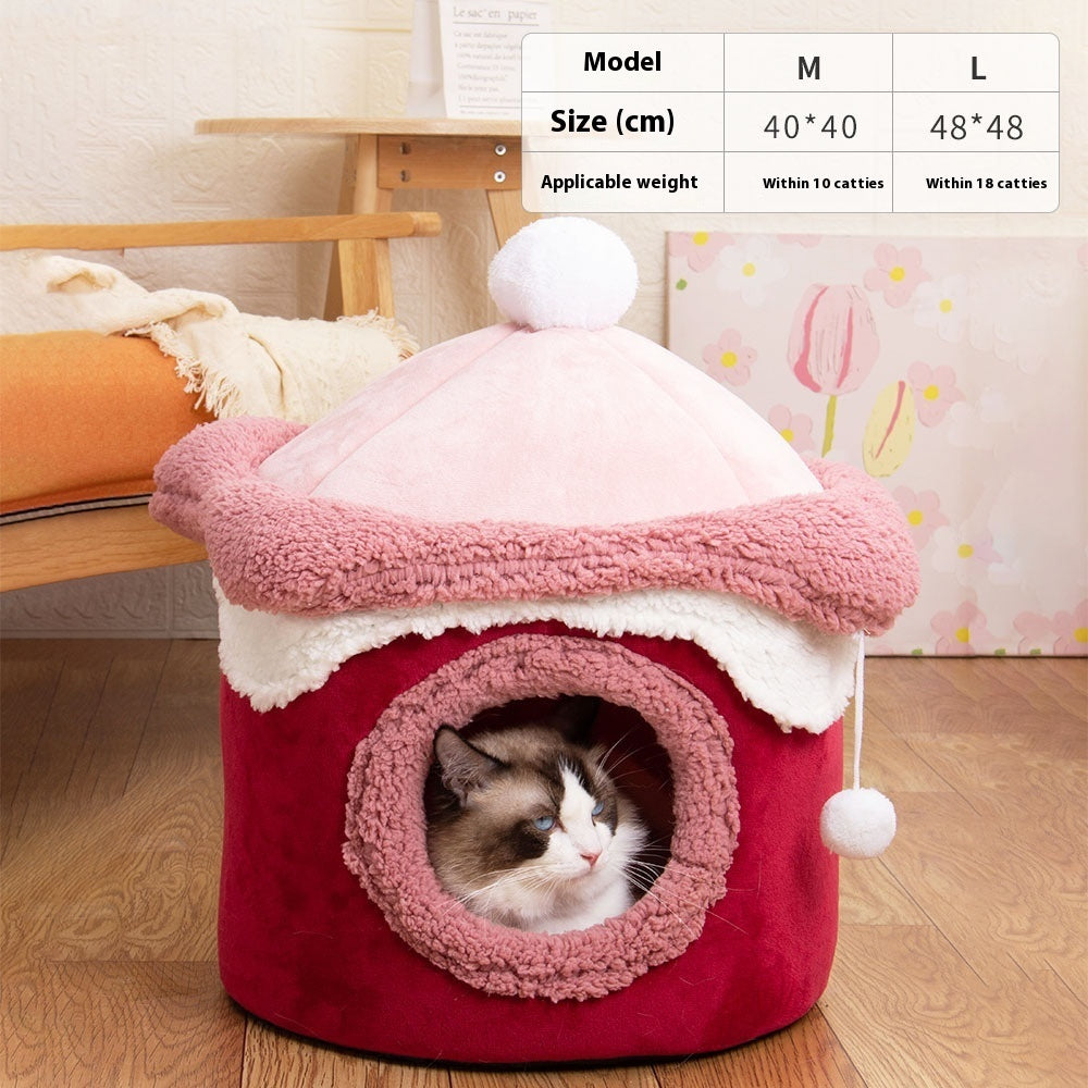 Nouveau Lit pour Animaux en Maison de Glace