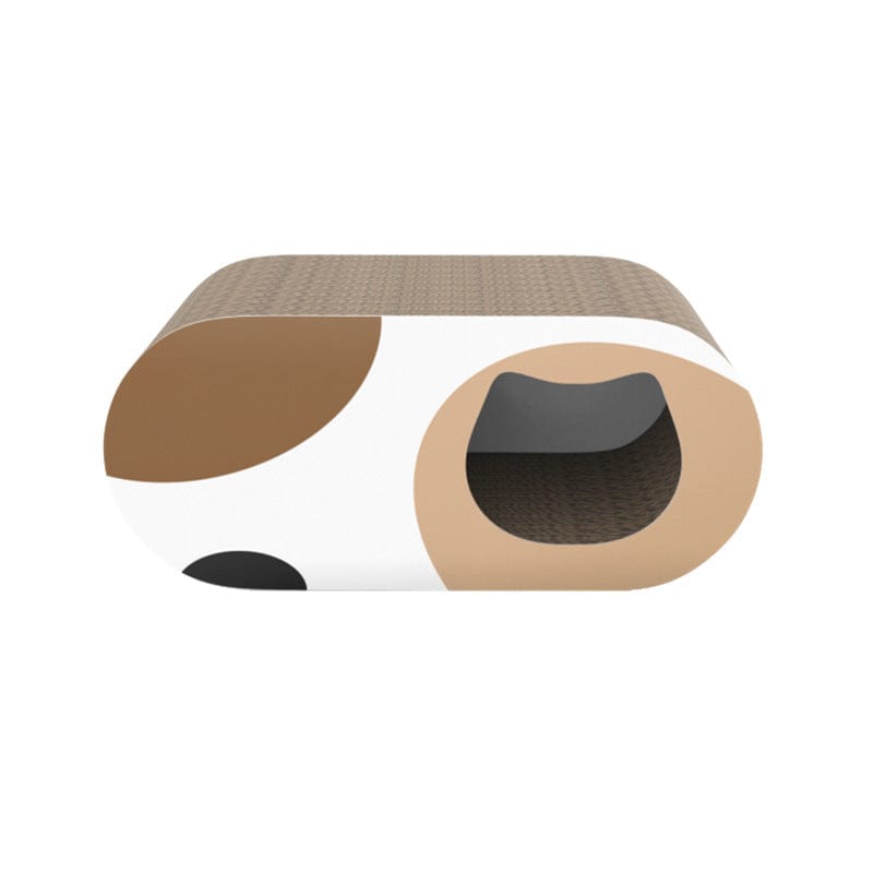 Table de Grattage Ronde pour Chat en Papier Ondulé, design moderne et coloré, idéale pour le grattage des griffes.