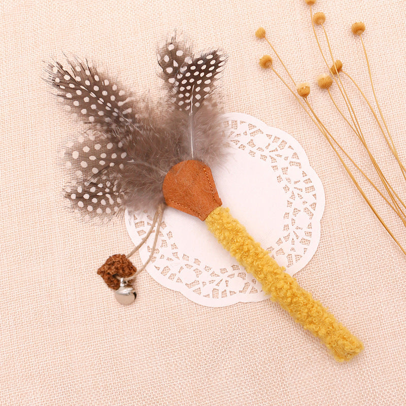 Bâtonnets à Mâcher pour Chats avec Plumes – Jouets Dentaires