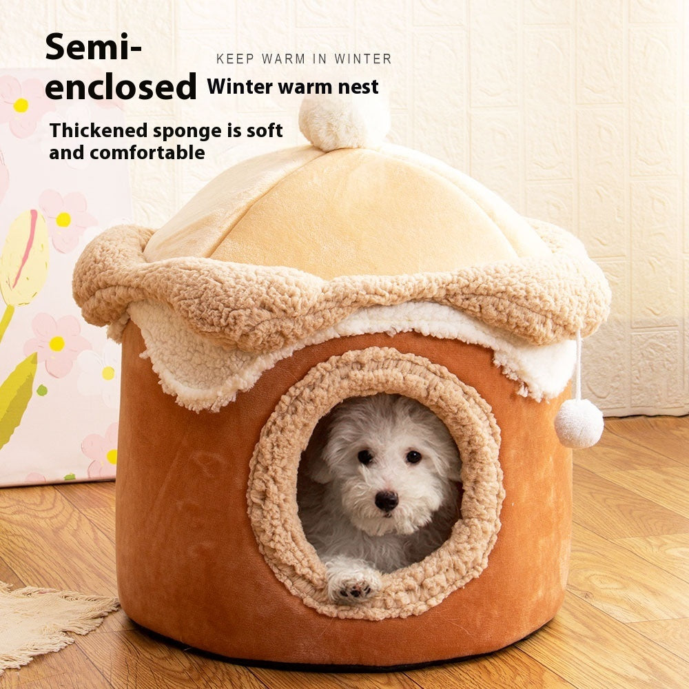 Nouveau Lit pour Animaux en Maison de Glace