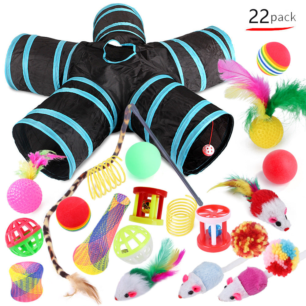 Ensemble de Jouets pour Chats Amusants avec Tunnel