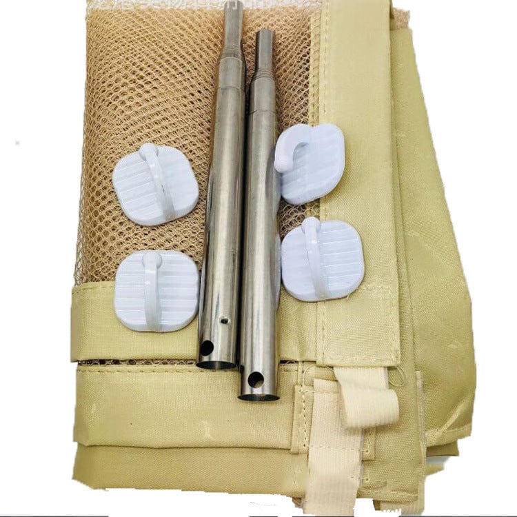 Barrière de séparation portable pour animaux avec tubes et supports, idéale pour sécuriser votre espace.