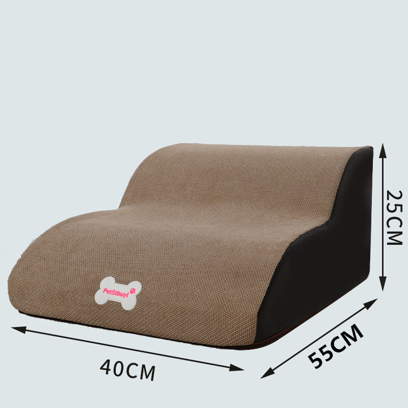 Échelle de montée pour chiens en peluche, pratique et esthétique pour petits chiens, dimensions 40CM x 55CM.