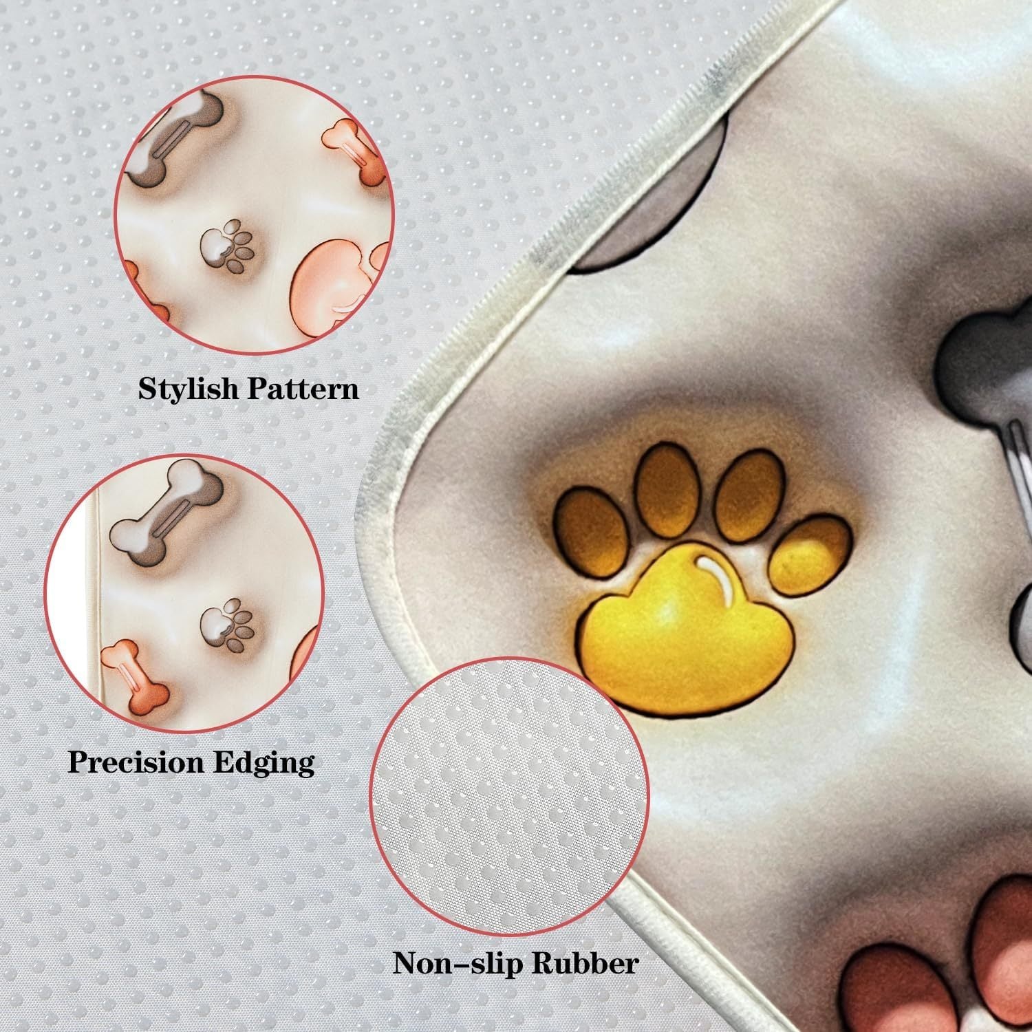 Tapis de Chien Réutilisables Qeils - 2 Pièces Imprimés 3D