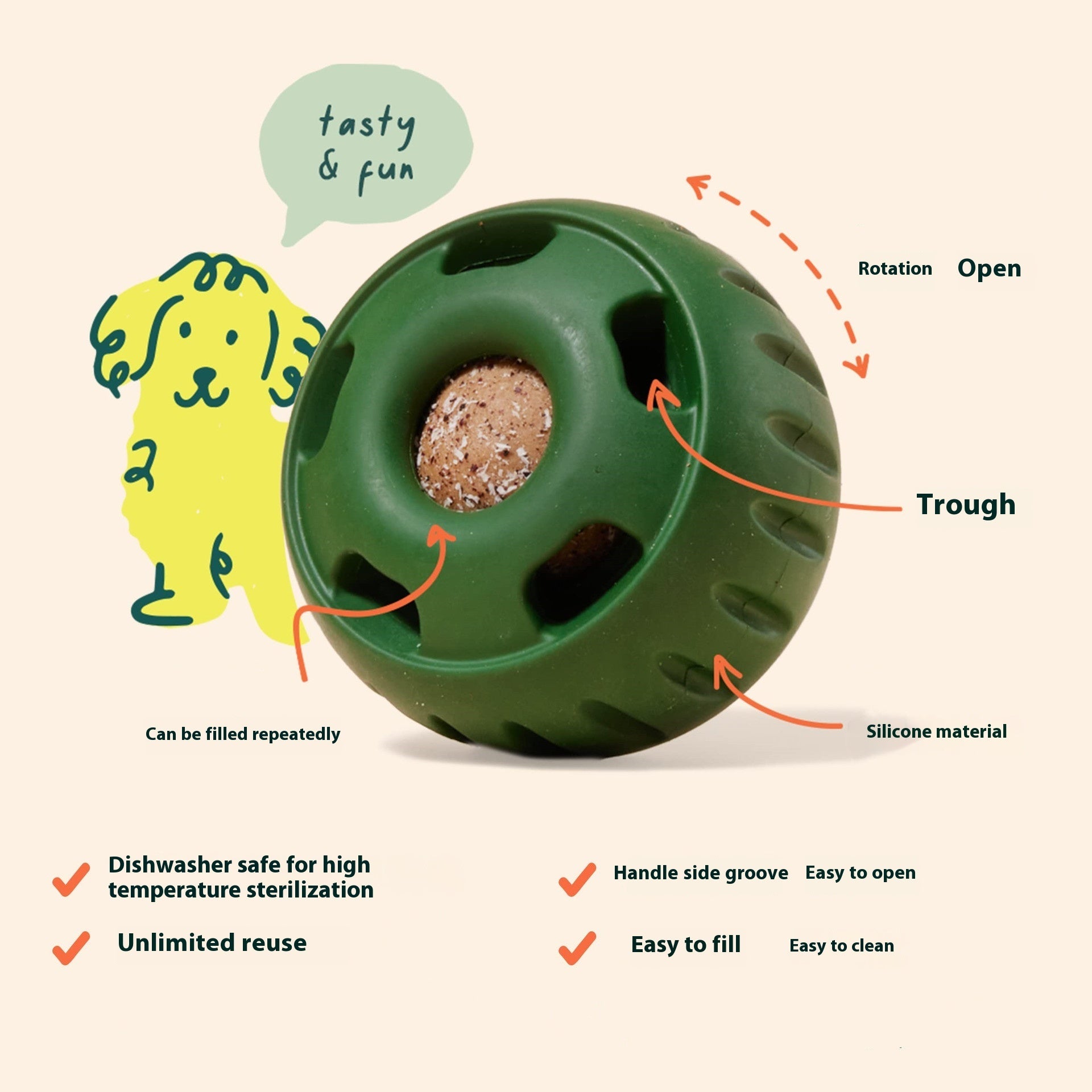 Jouet en Silicone pour Chien - Bol Anti-Avalement