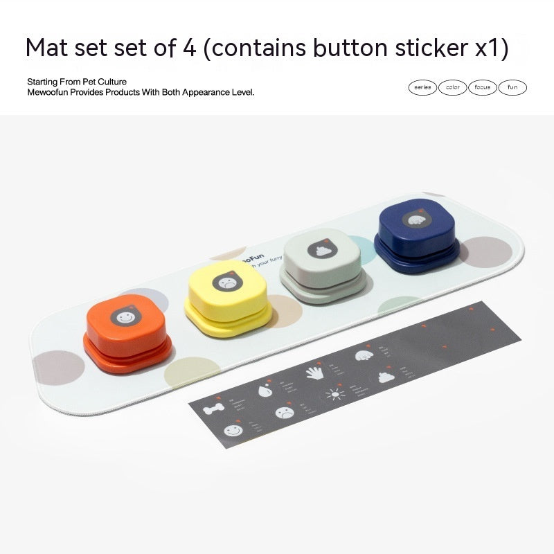 Bouton de Communication pour Animaux - 4 Couleurs