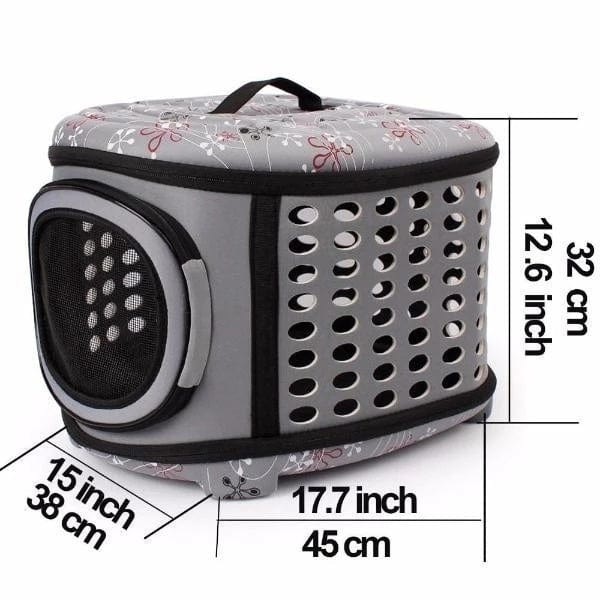 Sac à dos pour animaux EVA portable avec dimensions, léger et résistant, parfait pour voyager avec un chien ou un chat.