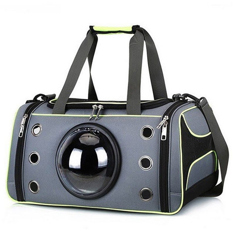 Capsule spatiale portable pour animaux, matériau résistant et aéré pour le confort de vos compagnons.