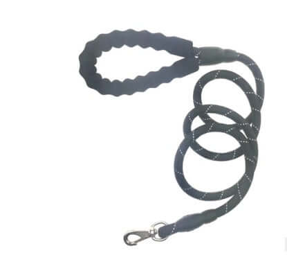 Laisse pour chien en nylon durable avec poignée confortable et boucle sécurisée, idéale pour les promenades.