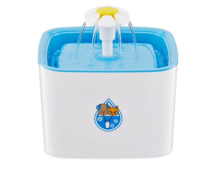 Distributeur d'eau automatique moderne pour animaux, avec design pratique et fonction de filtration intégrée.