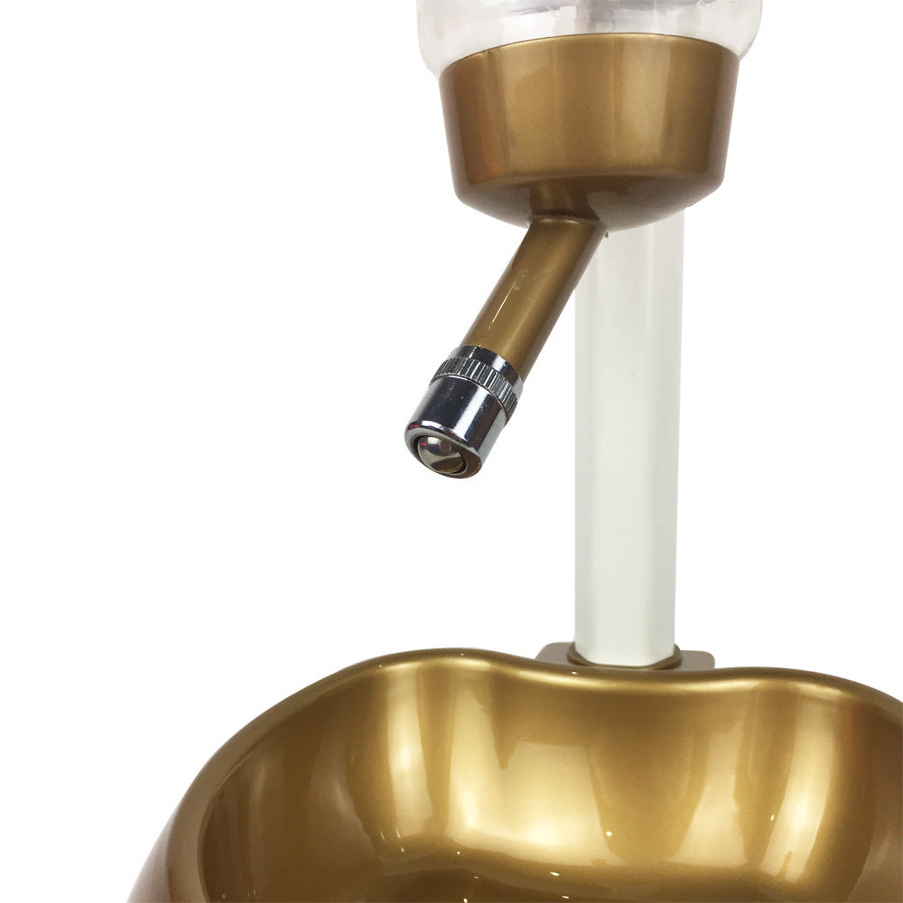 Distributeur automatique d'eau pour animaux en plastique PP avec robinet en acier inoxydable, idéal pour chiens et chats.