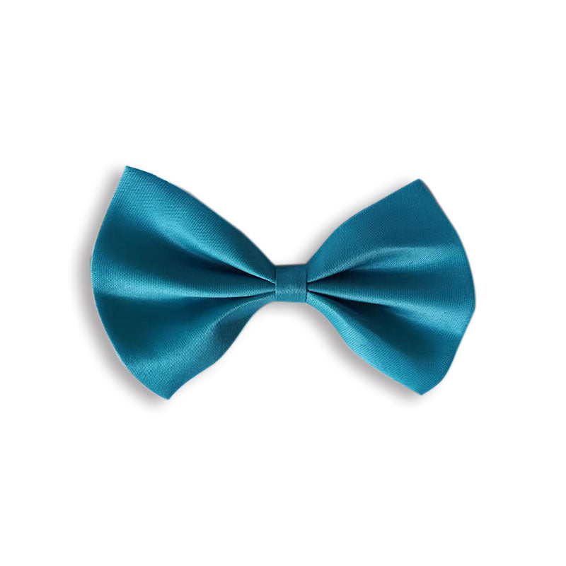 Nœud en satin turquoise pour collier d'animaux, ajout élégant et coloré pour chiens et chats.