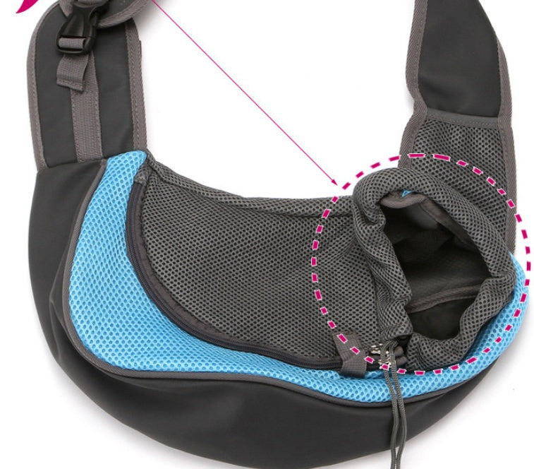 Sac à dos pour animaux avec ventilation en maille, idéal pour le transport confortable et sécurisé des animaux de compagnie.