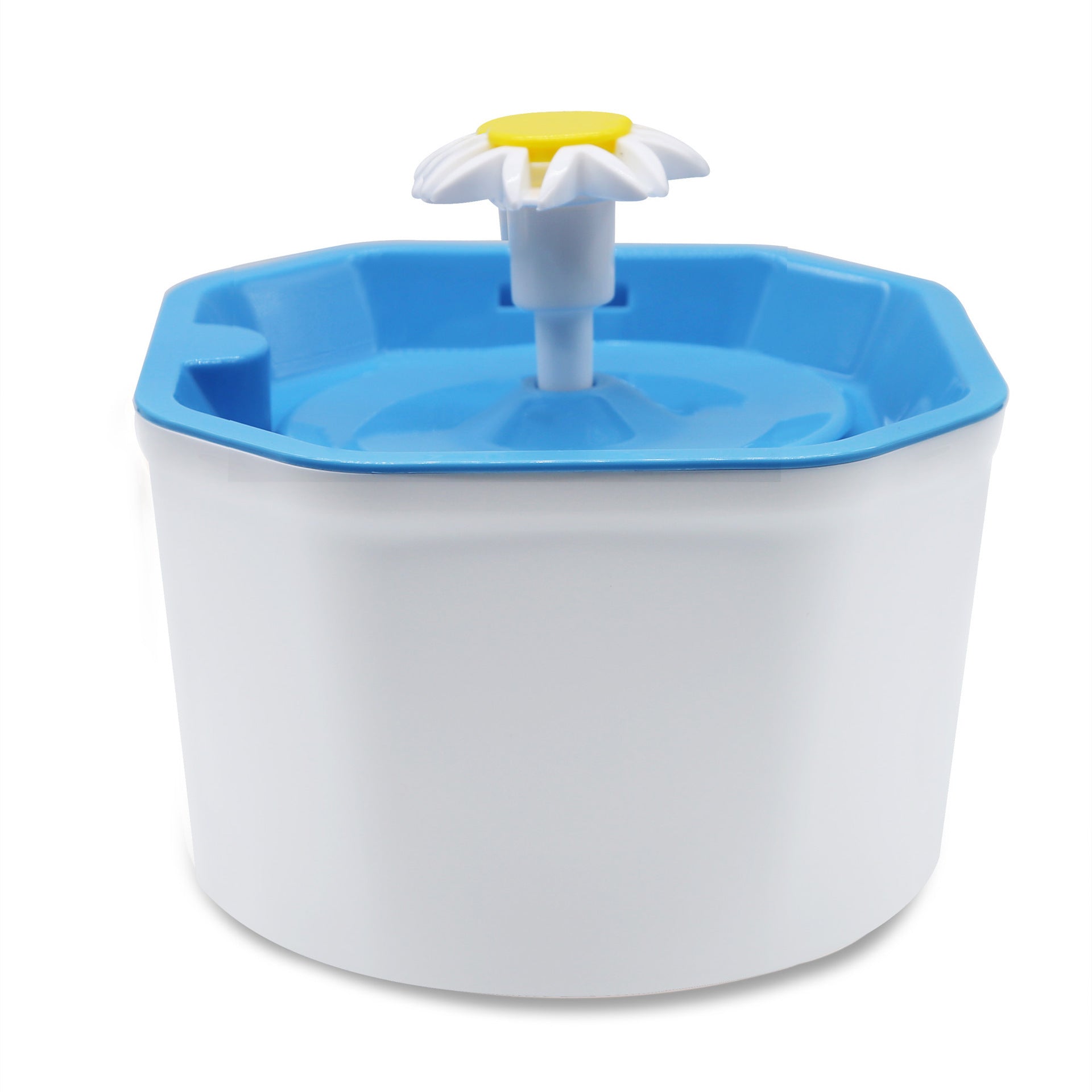 Fontaine à eau automatique pour animaux avec un design attrayant de fleur, assurant une eau fraîche et propre.