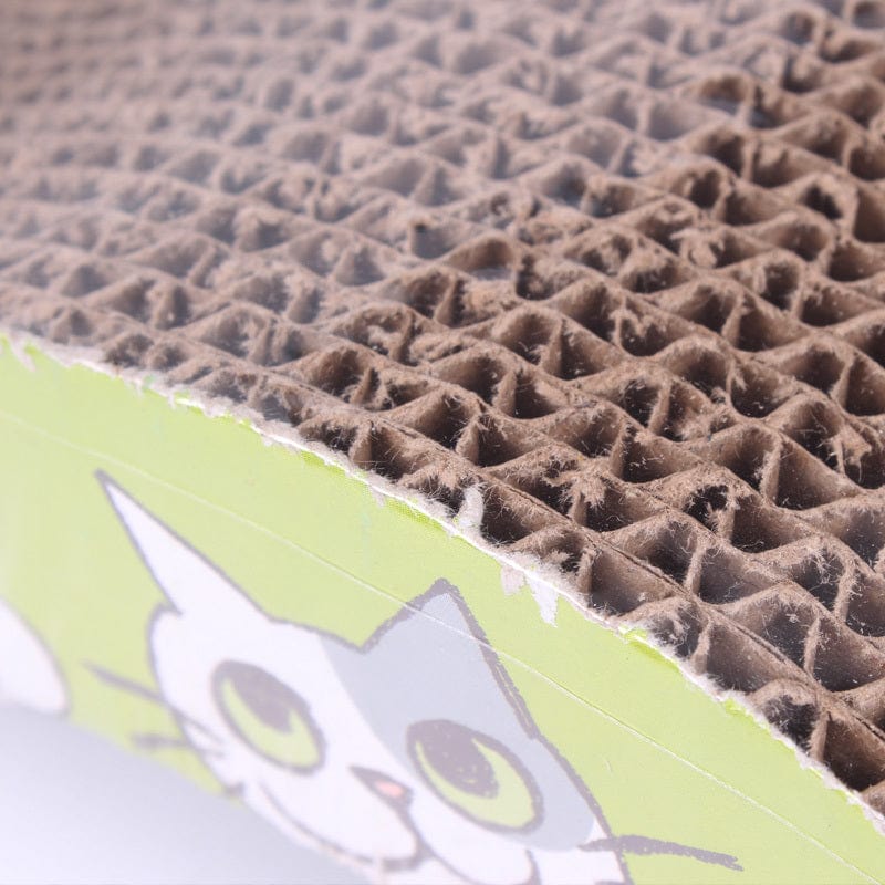 Planche à gratter pour chat en papier durable, idéale pour le grattage et confortable, dimensions 24 x 24 x 3 cm.