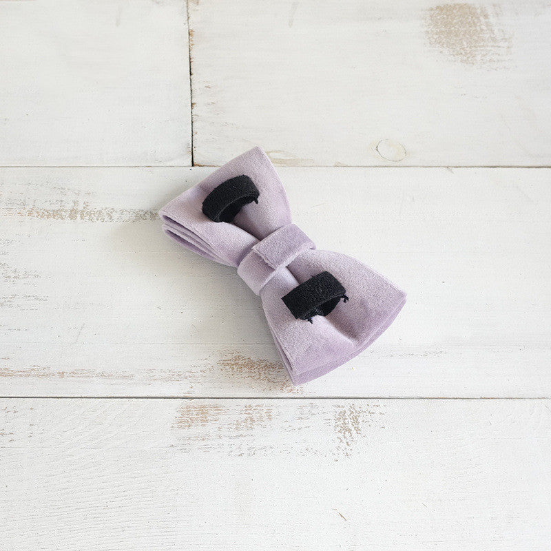 Bijou en Nœud Papillon violet clair pour chiens, accessoire élégant en polyester