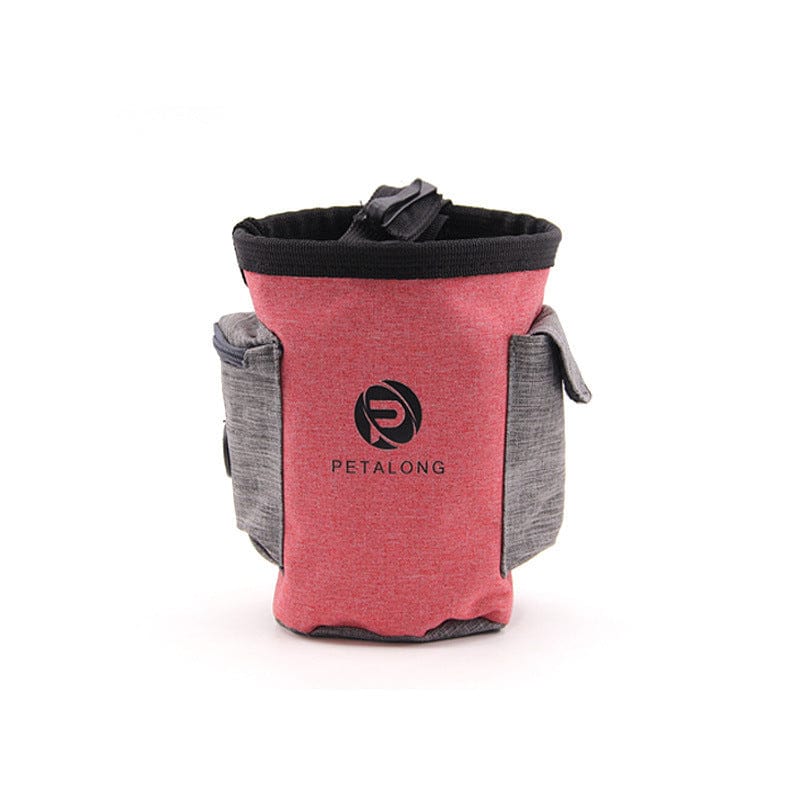 Sac à nourriture pour animaux de compagnie en tissu durable, pratique pour les repas en déplacement.