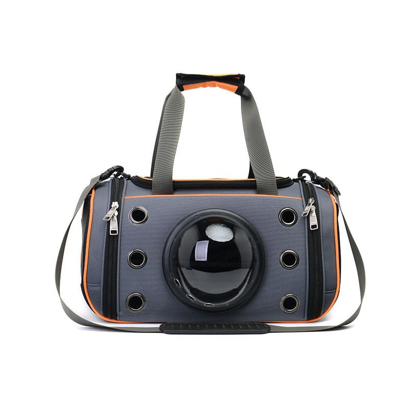 Sacoche spatiale portable pour animaux, en polyester, avec ventilation et design moderne.