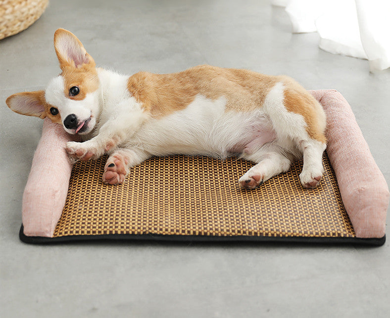Tapis de sommeil d'été en rattan