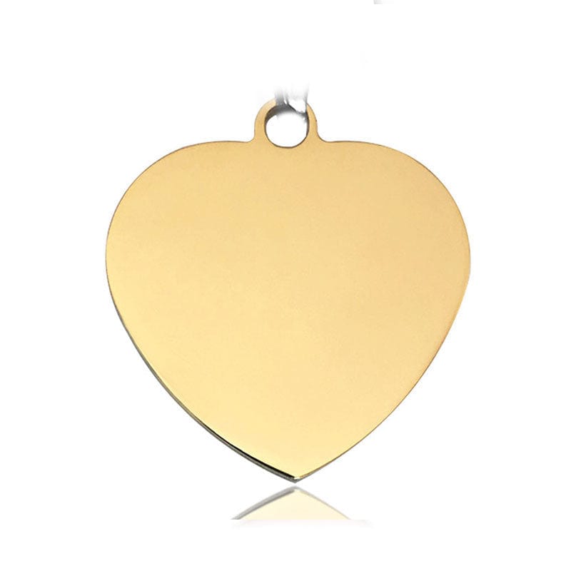 Pendentif anti-perte en acier inoxydable en forme de cœur, parfait pour collier, accessoires pour animaux.