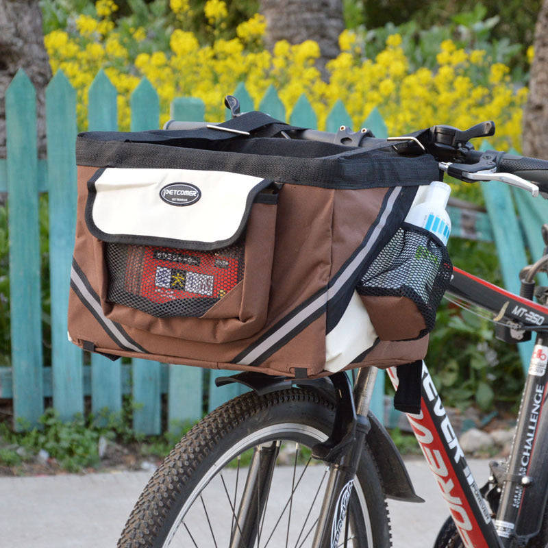 Sac de transport pour animaux de compagnie à vélo, idéal pour chiens et chats jusqu'à 6 kg.