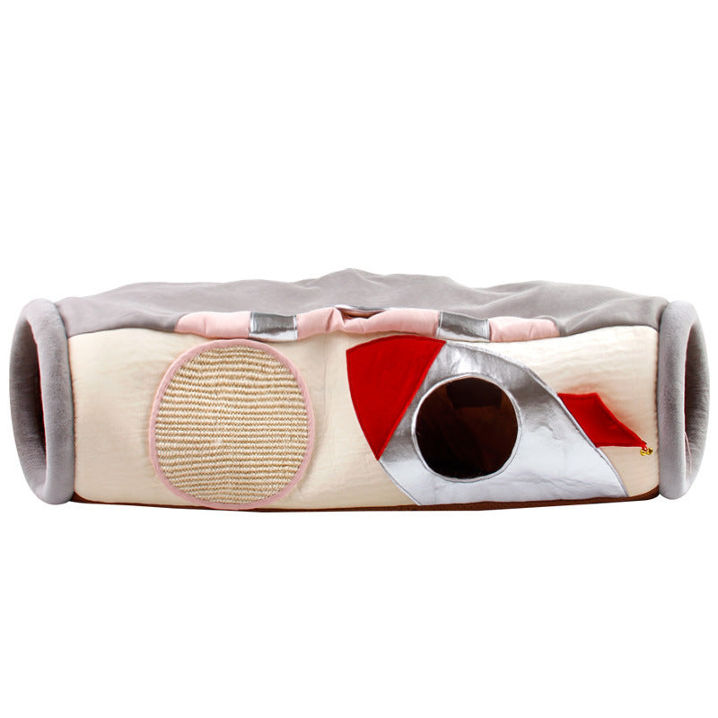 Griffoir Cat Scratcher Semi-Enclosé en Tissu