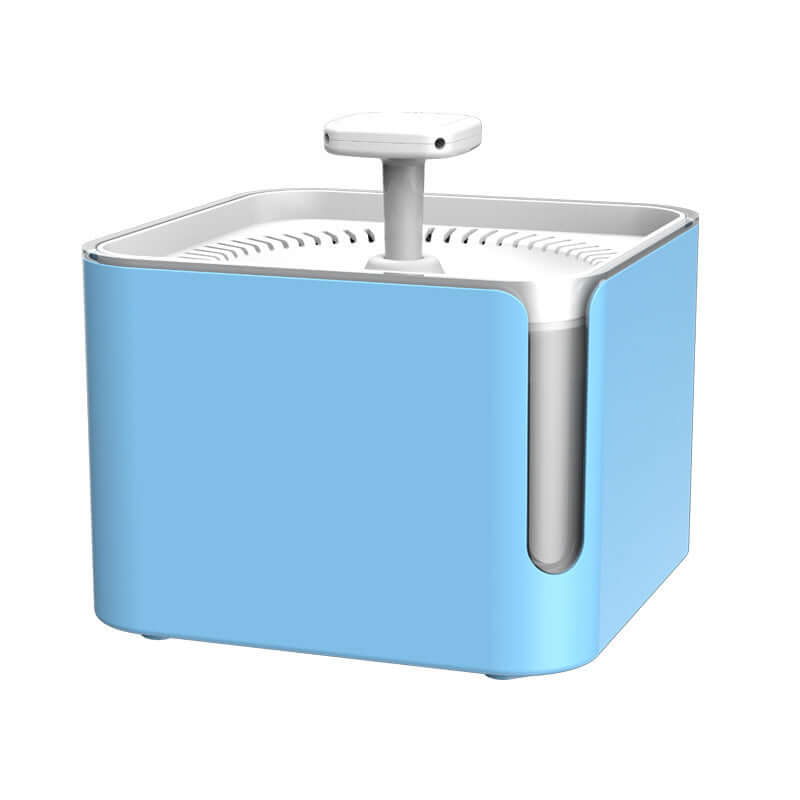 Fontaine à eau automatique pour animaux, design moderne et filtration circulaire à 360°, idéale pour chats et chiens.