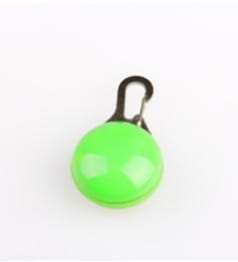 Collier lumineux LED vert pour animal de compagnie, clip pratique pour sécurité nocturne.