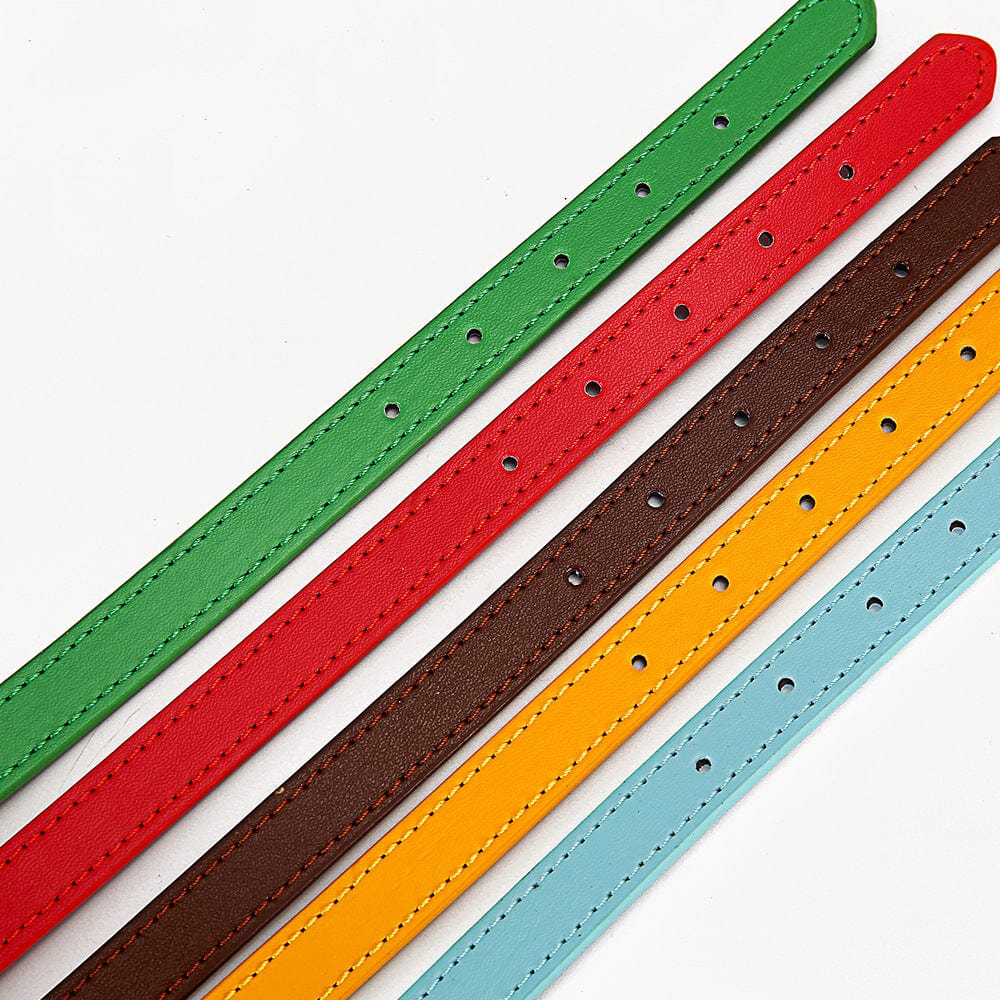 Colliers pour chien colorés en PU, offrant élégance et confort pour votre animal de compagnie.