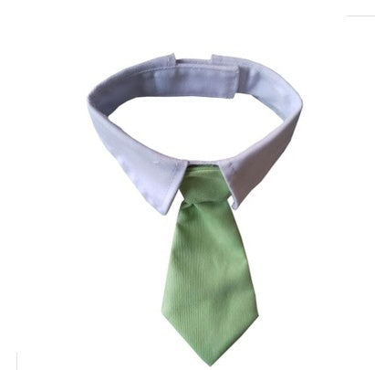 Nœud papillon pour chien en vert et blanc, élégant et confortable, parfait pour toutes les occasions.