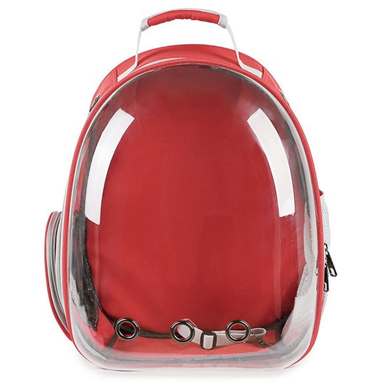 Sac à dos transparent pour animaux, durable et respirant, parfait pour chiens et chats.