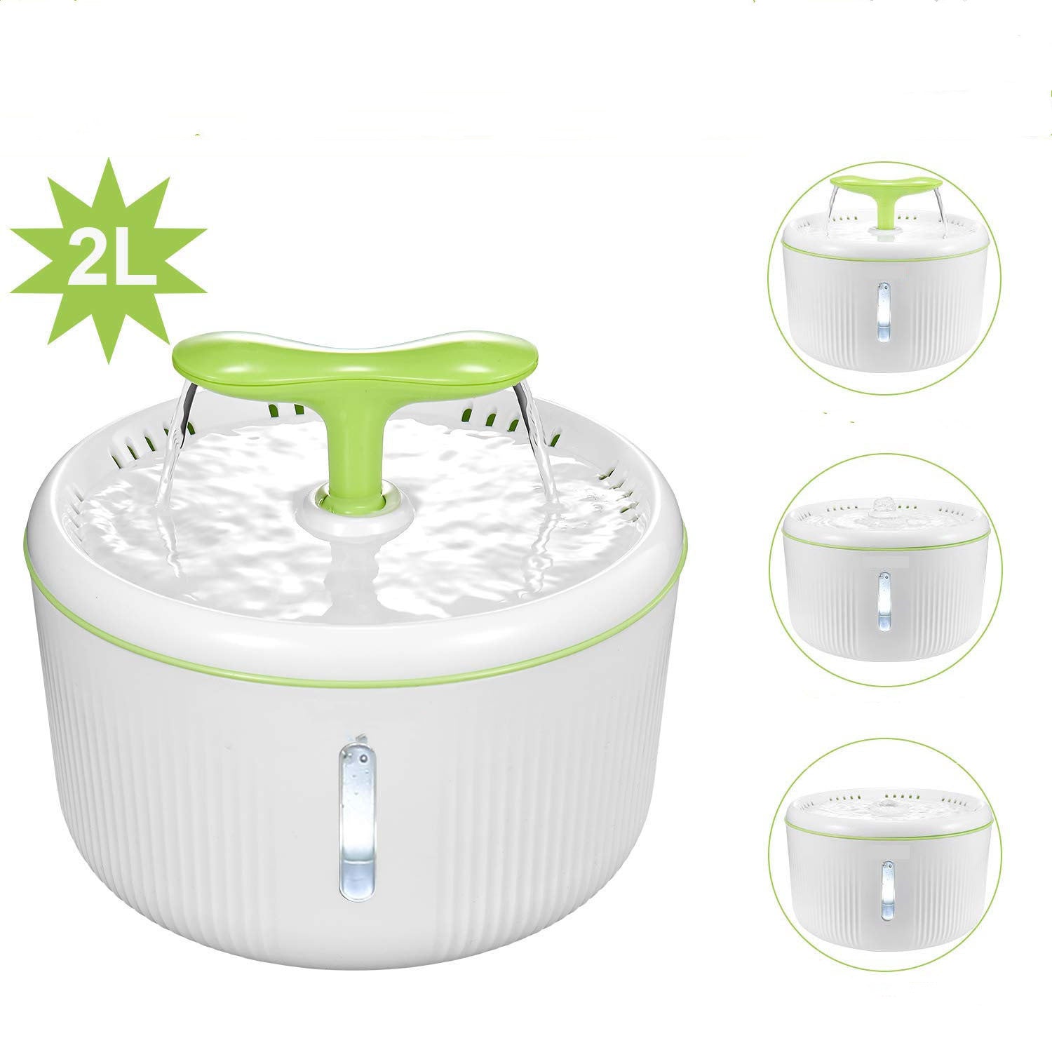 Fontaine à eau automatique pour animaux de compagnie, 2L, hydratation continue pour chats et chiens.
