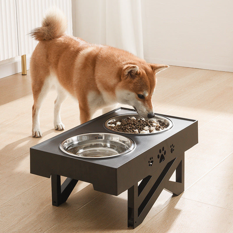 Bol pour chien en acier inoxydable ajustable