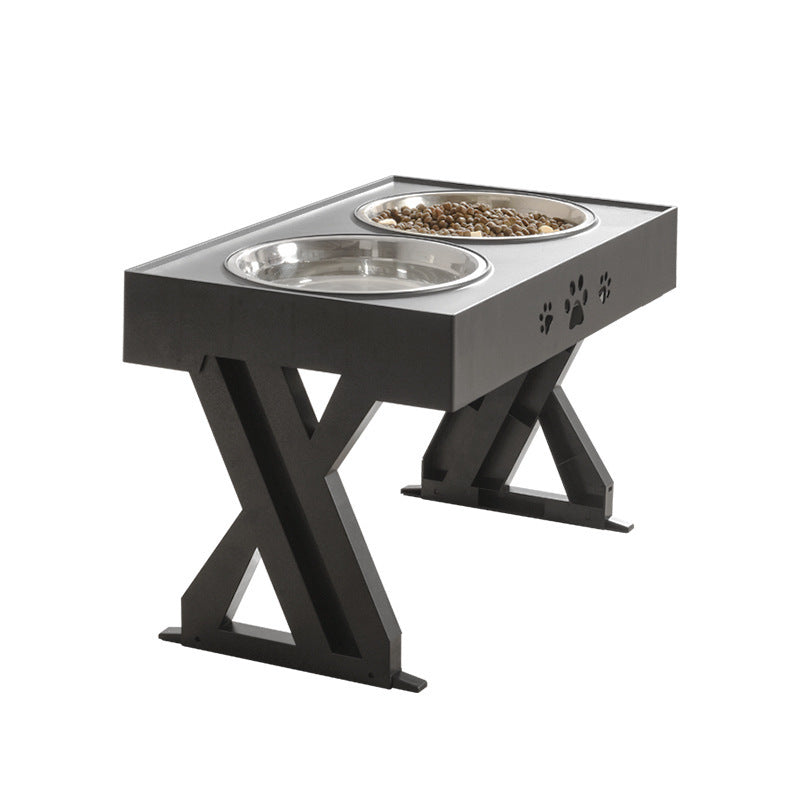 Bol pour chien en acier inoxydable ajustable