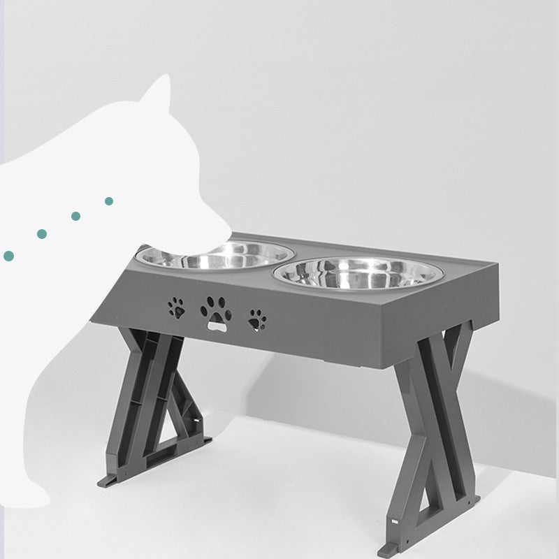 Bol pour chien en acier inoxydable ajustable