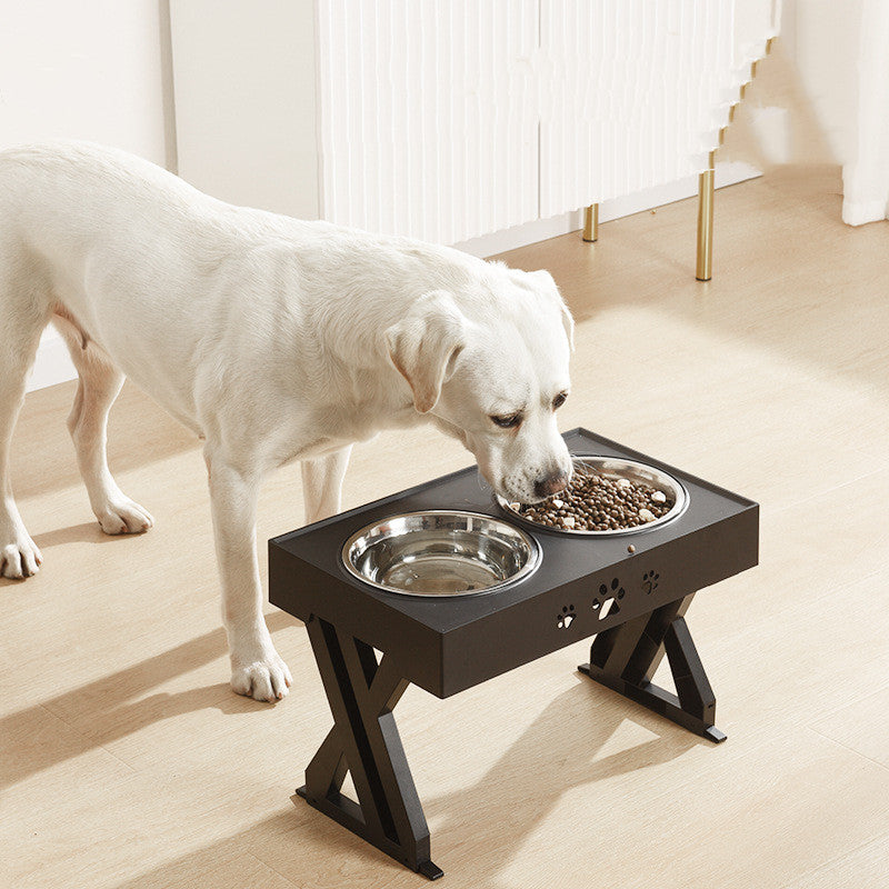 Bol pour chien en acier inoxydable ajustable