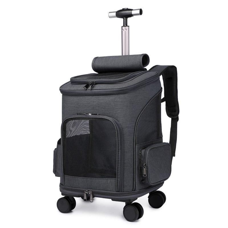 Sac à dos pliable pour animaux avec trolley universel, idéal pour voyage avec votre chien ou chat.