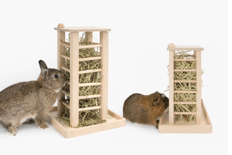 Cadre à Herbe Multifonctionnel en Bois pour Lapins, idéal pour le jeu et le confort des animaux de compagnie.