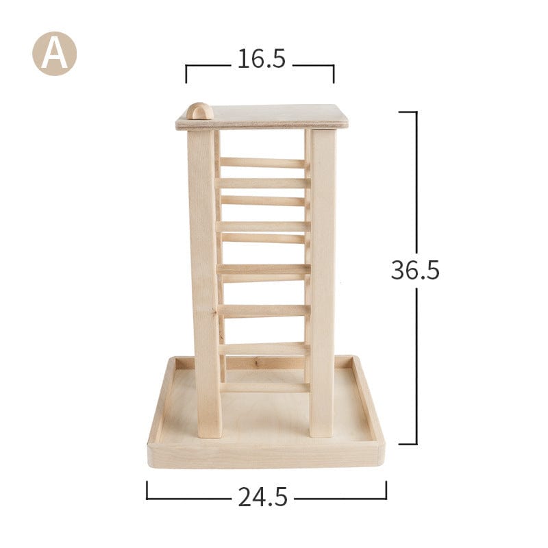 Cadre à herbe multifonctionnel en bois pour lapins, dimensions 36.5x24.5x16.5 cm, design accueillant et confortable.