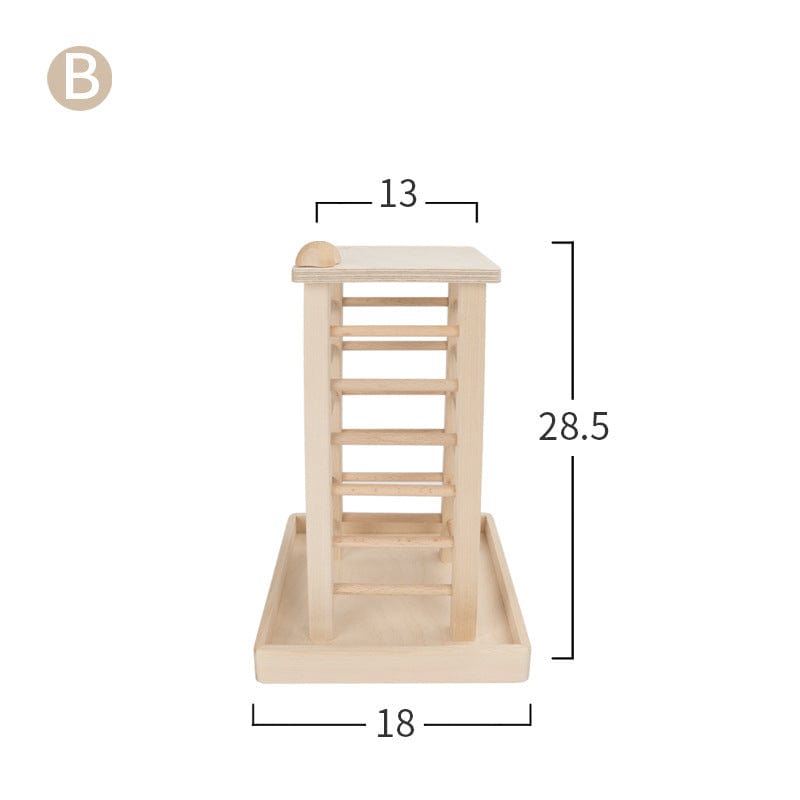 Cadre à Herbe Multifonctionnel en Bois pour lapins avec dimensions 28.5x18x13 cm, conçu pour leur confort.