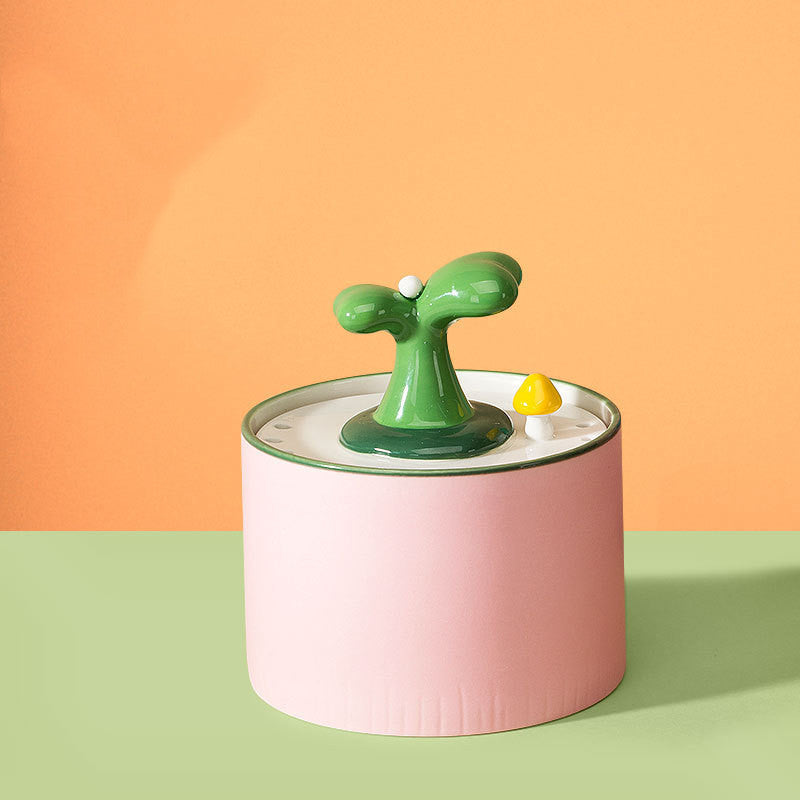 Fontaine à eau électrique en céramique 1,5L pour chats et chiens