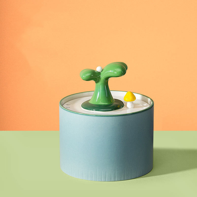 Fontaine à eau électrique en céramique 1,5L pour chats et chiens