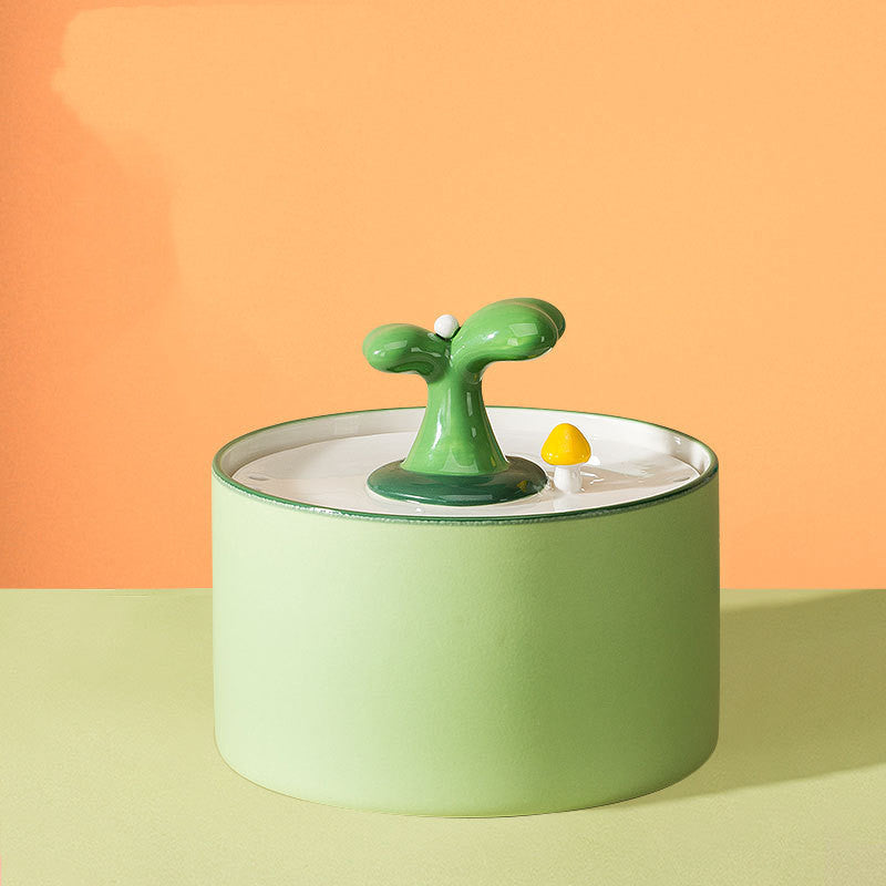 Fontaine à eau électrique en céramique 1,5L pour chats et chiens