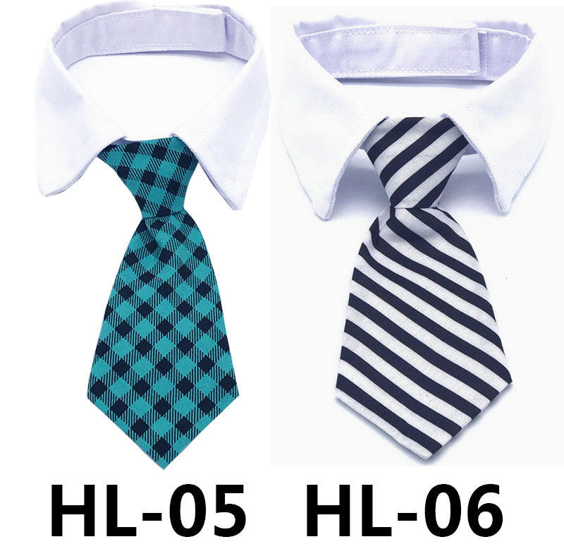 Cravate pour chiens et chats en soie de polyester, unie et à motifs, pour occasions spéciales.