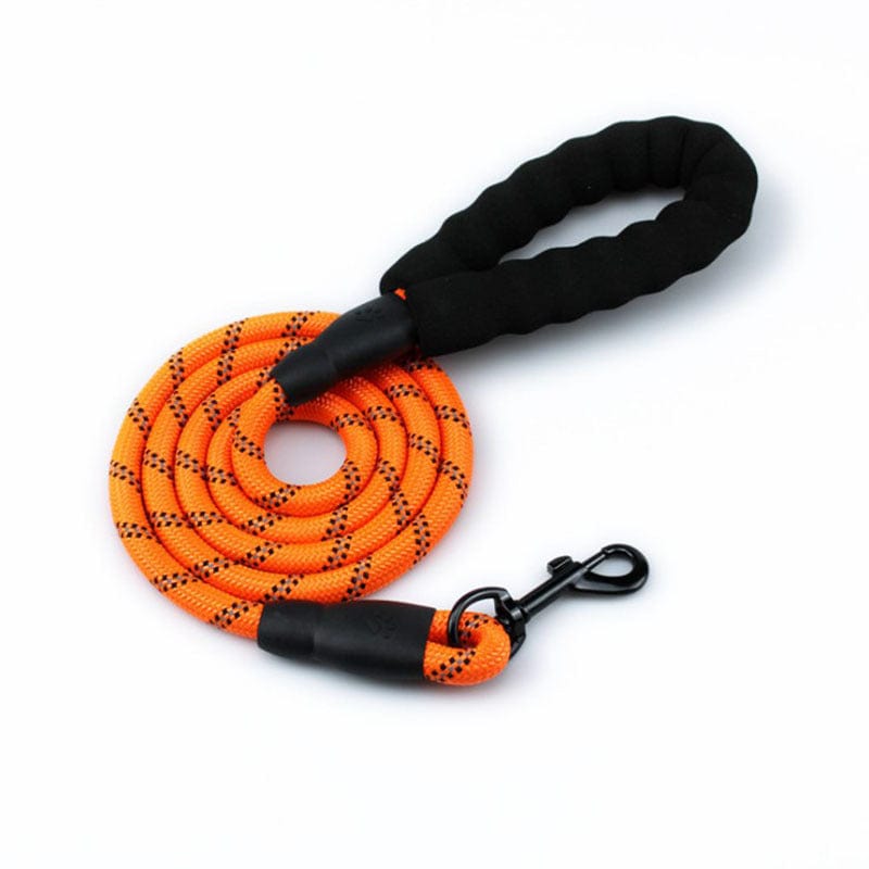 Corde de traction réfléchissante en nylon pour animaux, idéale pour les promenades sécurisées et confortables.