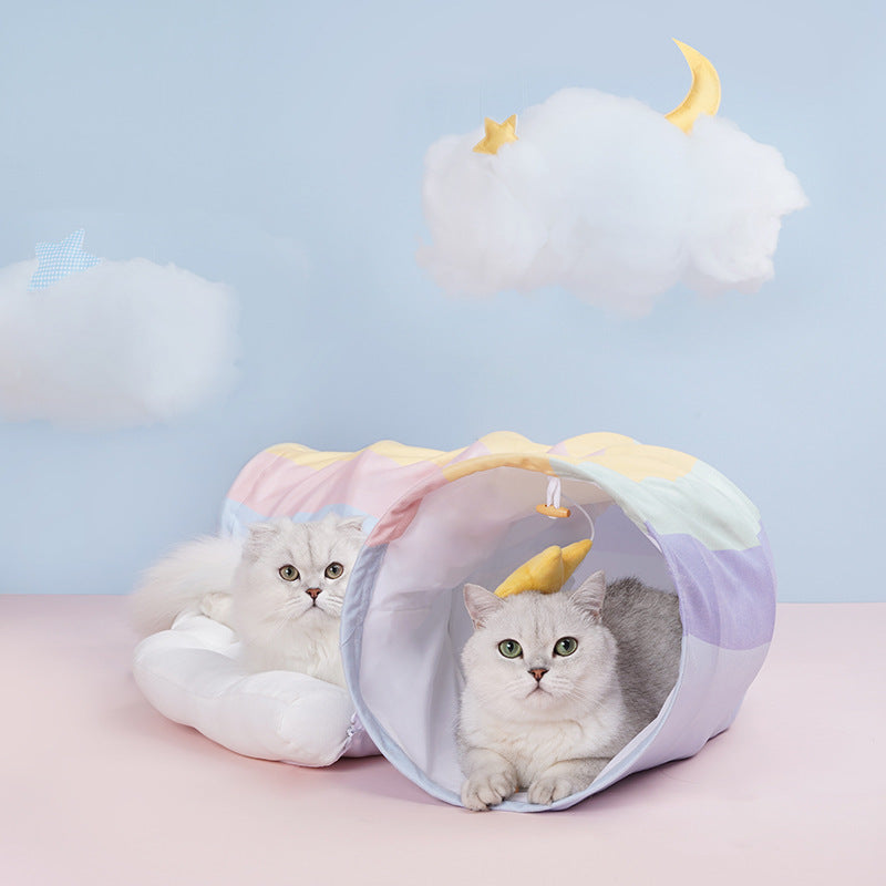 Tunnels et Lit pour Chats Arc-en-Ciel